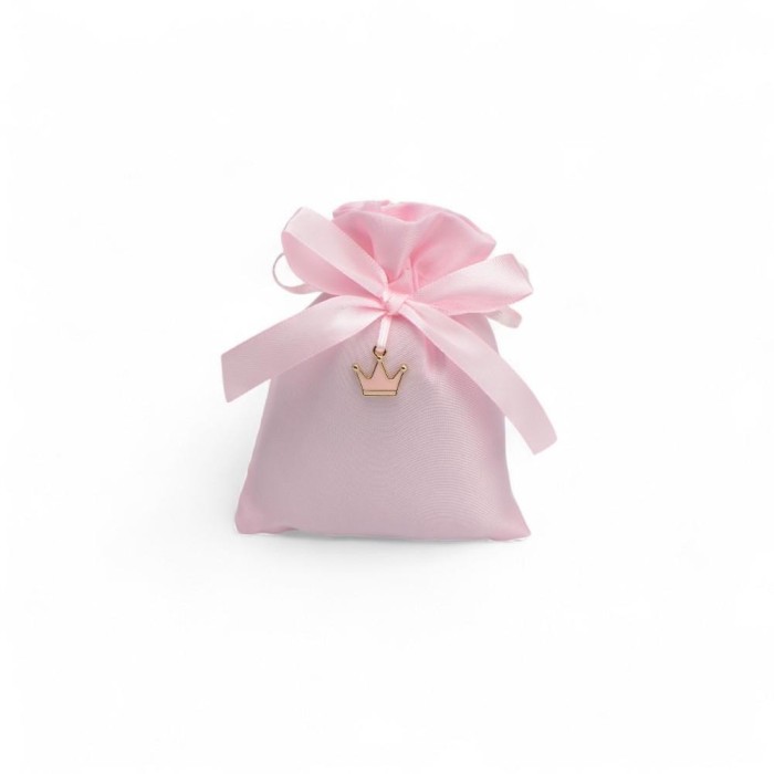 SACCHETTO 9X12CM CON CORONA ROSA